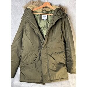 Old Navy Sherpa-Lined Parka – Olive Green Faux Fur Hood – Men's Size S